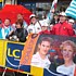 The fanclub Frank and Andy Schleck during stage 3 of the Criterium International 2008